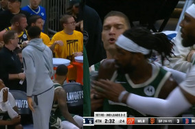 Patrick Beverley throws ball at a fan, gets involved into altercation